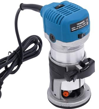 WindWilder 2000 W, 40000 giri/min, fresatrice per bordi, fresa per legno, guida dritta, 6 marce, strumento di taglio max. 25 mm (blu-1)