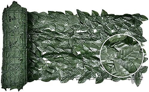 Clôture de Haie Artificielle Brise-Vue Haie de Lierre Artificiel avec Grille Feuilles Synthétique Brise-Vue pour Jardin Extérieur, Plantes Artificielles, Panneaux Muraux pour Jardin et Terre