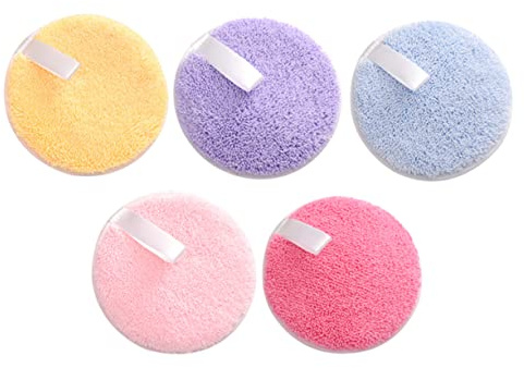 Ipetboom 5 Stück Abgerundete Make up Pads Aus Langlebigem Material Waschbare Kosmetik Schwämmchen Für Mädchen Gesichtspflege Make up Reinigung Und Auftragen
