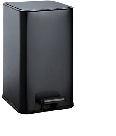 MYUYEE Pattumiera da 10 Litri Moderna ed Elegante in Acciaio Inox con Coperchio Ideale per la Cucina con azionamento a Pedale Cestino per la Carta straccia di,Nero