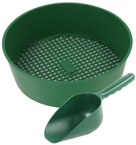 2 Stück/Set Erdsieb, rund, Kunststoff, Kompostsieb, Maschensieb, Kompost, Erde, feine Klassifizierung für Gartenarbeit, Schmutz, Sand, Stein, Filtration und Bonsai