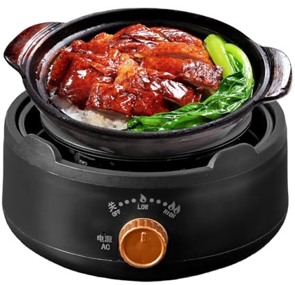 Piastra Elettrica Piccola | Fornello per Teiera | Piano Cottura Regolabile con Riscaldatore Caffè per Cucina Casa Viaggio Picnic Campeggio