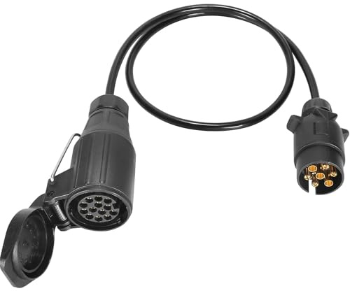 ETUKER 12v 80cm Remolque Cable de Extensión de 7 Polos Alargador Cable Remolque Adaptador Enchufe de 7 a 13 Pines