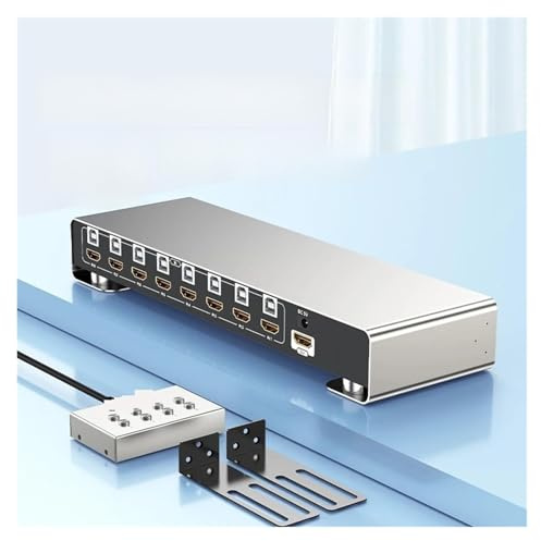 Switch KVM 4K Switcher video 8 ingressi 1 uscita 8 porte 8 condivisione host 1 monitor 4 mouse USB tastiera Pinter con extender,Cambia senza problemi