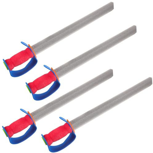 Didiseaon 4 Pezzi Spade Giocattolo in Schiuma EVA per Set Spade Morbide Sicure per Allenamento Scherma e Spettacoli Accessori Divertenti per Feste e Gioco Educativo