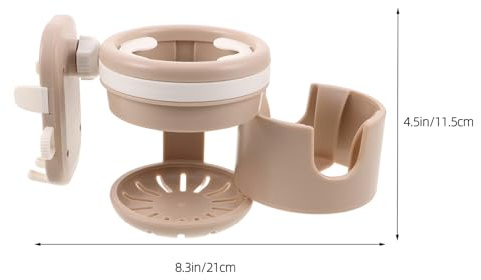 EPIGEIST Support de Téléphone et Porte-Gobelet pour Poussette en Plastique Résistant Couleur Kaki Fixation Sécurisée Porte-Bouteille et Porte-Boissons pour Poussette et Trottinette