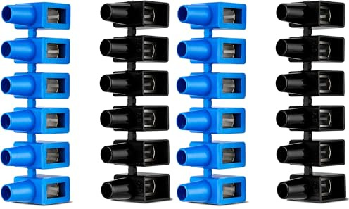 REV Lüsterklemme, Dosenklemmen Set : 2 Stück, 6-polig, 1,5-4mm², teilbar, Mehrfarbig (Packung mit 2)