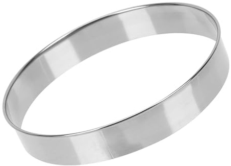 Healeved Stainless Steel 12-Inch Pizza Ring Baking Tool, Multi-Function Washable Pastry and Pancake Ring, Kitchen Cake Accessory for Household Baking and Pizza Preparation