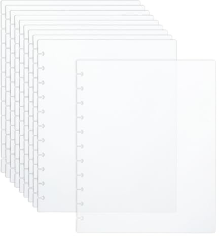 SUPERFINDINGS 10 fogli divisori raccoglitore con 11 fori, schede indice A4, divisori in PP trasparente, divisori per raccoglitori 29,9 x 23 cm, pagine indice rimovibili per report giornali