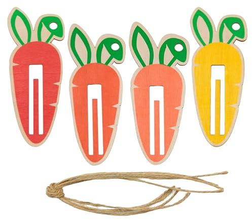 BSITSSS 4 Stück Geldgeschenk Ostern, Oster Karotte Geldgeschenke Verpackung, Holz Karotte Hasenohren Geld Verpackung für Teenager Geldgeschenke Geburtstag Hochzeit