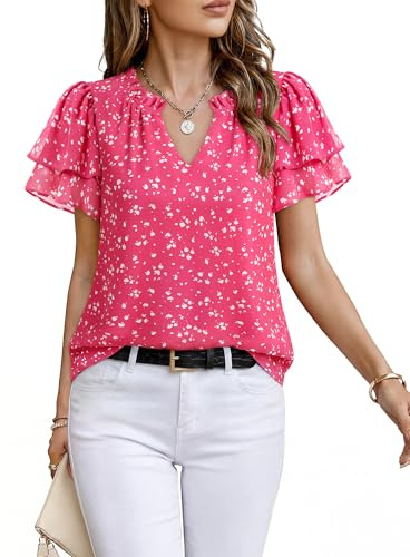 Timeson Womens Work Tops: Summer Blouses Dressy Casual Office Business