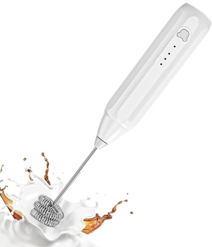Schiumatore Di Latte | Bastone Elettrico Automatico Per Schiuma Di Latte Con 3 Velocità | Schiumatore Di Caffè Portatile Ricaricabile,per Caffè Latte Preparazioni Proteine Creme in Polvere