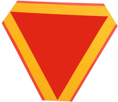 HAPINARY Triángulo de Papel de Advertencia Reflectante Señal de Seguridad Naranja Efecto Reflectante y Alta Visibilidad para Vehículos de Baja Velocidad