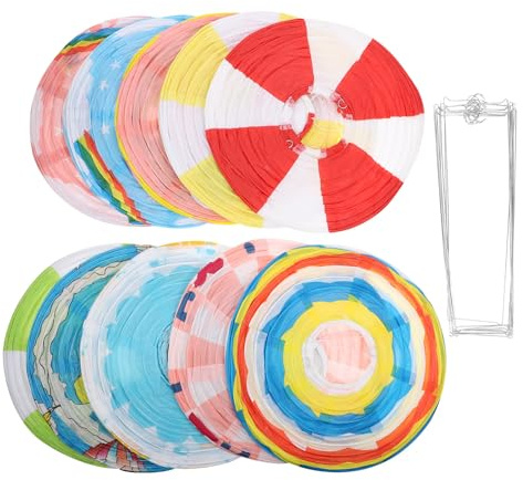 Heißluftballon Papierlaternen 30cm, 10 Stück Hängend | Papier, Romantisch und Schön, für Hochzeiten, Partys, Terrasse, Große Ausstellungen