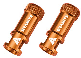 Tappi valvola Granite Juicy Nipple con funzione di rimozione del nucleo della valvola, coperture protettive per pneumatici da bicicletta facili da usare (Arancione).