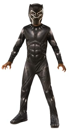 Rubies Costume Black Panther Classic Endgame per ragazzi, Tuta, copristivali e maschera, Oficiale Marvel per Carnevale, Halloween, Cumpleanni e Natale