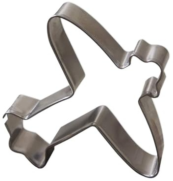 Zenker 44862 Emporte-pièce à pâtisserie en forme d'avion, emporte-pièce sablé, emporte-pièce, Acier inoxydable, Argent, 7 x 6,8 cm | Découpe nette, Forme avion pour biscuits, Acier inoxydable, Format 7 x 6,8 cm, Pour pâte et sablés