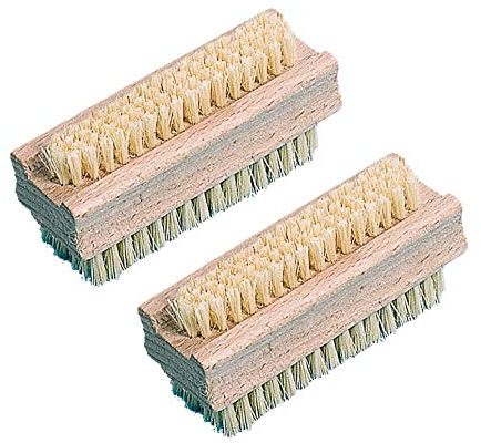 Brushmann 2 Pack Wood Nail Brush / Scrubbing Brush
