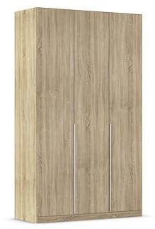 Rauch Möbel Alabama, Kleiderschrank, Farbe Eiche Sonoma, Breite 136 cm | Schrank, 3-türig, Zubehör Classic, für Schlafzimmer, Kinderzimmer, Gästezimmer, Homeoffice, Garderobe, Flur