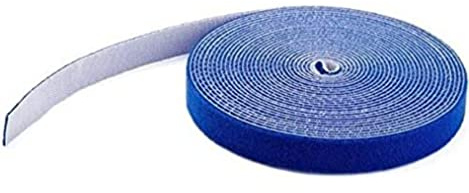 StarTech Rotolo a Strappo 7,6m, Fascette Fermacavo, Blu (HKLP25BL) | Tagliabili su Misura, Larghezza Regolabile, Ideali per Cavi Industriali, Gestione Cavi Ordinata
