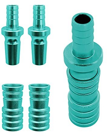 Shisha King® Schlauchadapter Schlauchanschluss Erweiterung Set inkl. Kugel Universal Alu mit Schliff | Wasserpfeife Hookah Zubehör Schlauch Adapter Anschluss Ventil (2er Packung, SkyBlue)