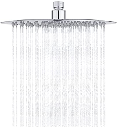 Ibergrif - Edelstahl Kopfbrause Regendusche, Duschkopf, 10 Zoll, Edelstahl M20298 25 CM Silber