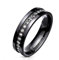 Paula & Fritz® Ring Damen Schwarz Zirkonia Klar Titan Grade 23 Größe 52 (16,6) 6-mm breit Partnerring Ehering Verlobungsring Memoire-Ring Damenring