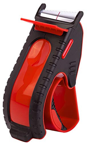 Tendo Premium Tape Dispenser, Tape Gun for Packing Boxes, Parcel Packing Tape Dispenser, Ergonomic Tape Dispenser for 2 Packing Tapes, Light Tape Gun for Packing Boxes - RED
