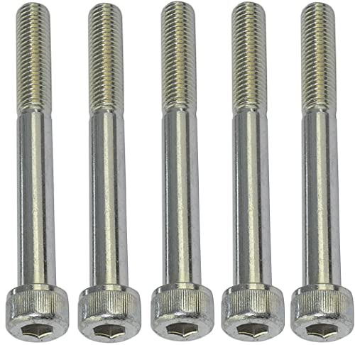 AERZETIX - C47705 - Lot de 5 pièces - Boulons M8x75 - à tête Hexagonale intérieur - Ø8x75mm - DIN 912 - en Acier Zingué - Bricolage - Outillage d'assemblage/Quincaillerie