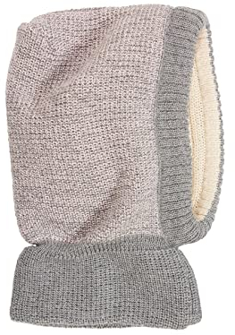 HANS NATUR Bio Baby und Kinder Schalmütze 100% Bio-Baumwolle (KBA) und Schurwolle, Rose, 50/52