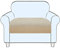 SHUOJIA Sofa Seat Cushion Cover Stretch Cushion Covers Non-slip Slipcover Cover for Sofa Seat Cushions Seat Couch Cover for Pets & Kids (Cream Color,Large-1-Seater)