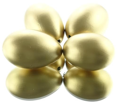 Nature Trends Oster-Deko Gänseeier Goldfarben 8 cm - 4er Set