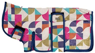 bo&flash Designer Hundebademantel Ashville Michaela L – Ergonomischer Bademantel Hund in Premium Qualität – Super saugfähiger & langlebiger Hunde Bademantel – Waschbare Hunde Bademäntel