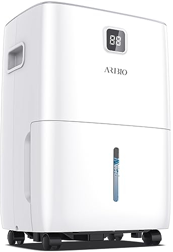 Luftentfeuchter Elektrisch 30L/24H, Mit Feuchtigkeitssensor und LED-Anzeige, Raumgröße ca.300m³/100m², 4L Wassertank und Abflussrohr, 24H Timer, für Gegen Feuchtigkeit, Schimmel und Wäschetrocknung