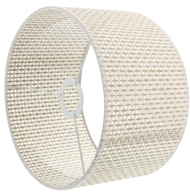 Lampenschirm aus Rattanimitat in Beige mit Webmuster, 1 Stück | Schreibtischlampenschirm, Schlichtes Design, Einfache Montage, Umweltpapier und Pe Eisen