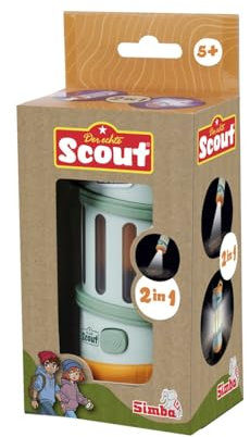Simba 109452664 - Scout Kinder-Taschenlampe ab 5 Jahre - praktische 2-in-1 Leuchte mit Handschlaufe, Forscher- und Entdecker-Spielzeug für Mädchen und Jungen