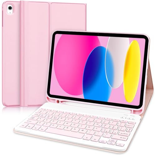 Tastiera Bluetooth per iPad 11a Generazione 2025 (A16) e 10a Generazione 2022, Custodia iPad 10 Generazione con Tastiera Italiano QWERTY (Modelli: A2696/ A2757/ A3354/ A3355) (iPencil non incluso)