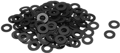 QUARKZMAN Rondelles Plates en Nylon M6 6x12x1,5mm(IDxODxÉp) Noir 120Pcs | Rondelle Plate Joints Toriques en Plastique, pour Étanchéité Fixation Espacement Anneau d'Étanchéité