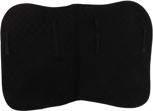 WOONEKY Satteldecke Pferdepad 1 Stück mit Anti Rutsch Funktion für Pferd | Eva Baumwolle Polyester, Schwarz, Gepolstert, Komfortabel Beim Reiten, Robuste Ausführung