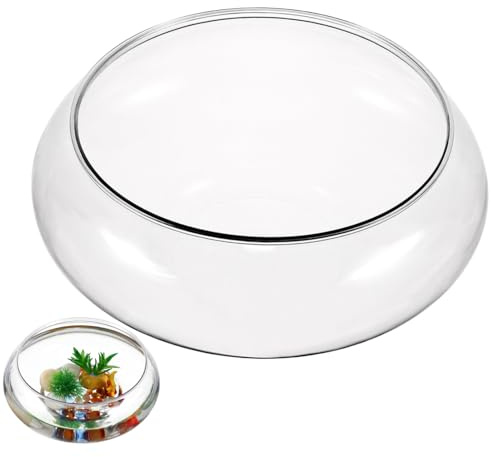 FUTUREORYY Goldfischglas Groß Durchsichtige Kunststoff Glasschale 2800 ml Tischaquarium für Kampffische und Schildkröten Sukkulenten Pflanzgefäß für Hochzeitsfeier Heimdekoration