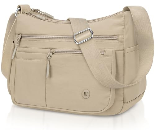 Umhängetasche Damen Mittelgroß, Wasserdicht Handtasche Damen Crossbody Bag | Groß Handtaschen Tasche mit Vielen Fächern, Leichte Gross Schultertasche für Shopper Reisen Arbeit
