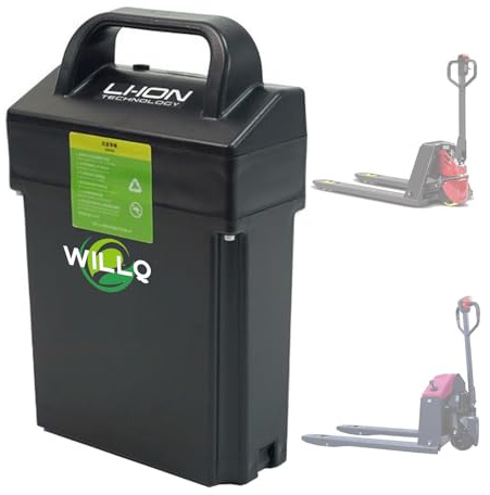 WILLQ Batterie Lithium-Fer-Phosphate 24V 20Ah Chariot élévateur électrique 24 Volts, Compatible avec Les transpalettes électriques 0-500W et Les Moteur MT12/EPT12-EZ/EPL1531,24v20ah n/Light