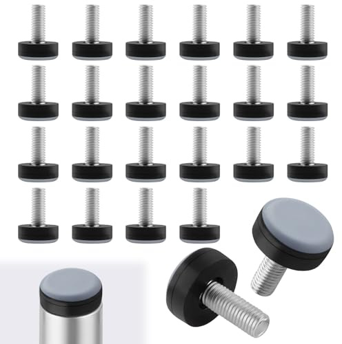 UYUYong 24 Pièces Patins en PTFE avec Filetage, Pied Reglable M8 20 mm
