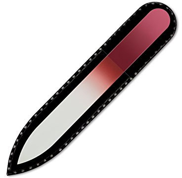 Mont Bleu Lima per unghie in vetro colorato in sacchetto di nero - vero cristallo di Boemia temperato - Fatto a mano in Repubblica Ceca