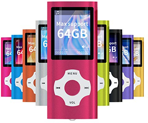 Mymahdi MP3 / MP4 beweglicher Spieler, Rot mit 1.8 Zoll LCD-Schirm und Memory Card Einbauschlitz, maximale Unterstützung 128GB