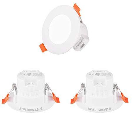 ENUOTEK Lamparas Plafon Focos Downlight LED Empotrables Pequeños de Techo 5W IP44 para Baño Cocina Color de Luz Ajustable No Regulable Agujero de Techo Diámetro 65-80MM Lot de 3
