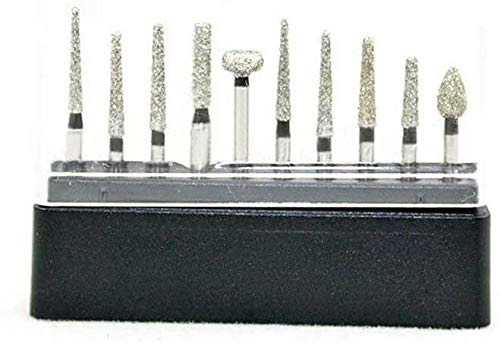 10 fresas de diamante de carborundo FG de 1,6 mm