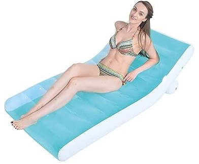Sunclub Avenli uppblåsbar fåtölj Blå och vit, 155 x 85 x 48 cm