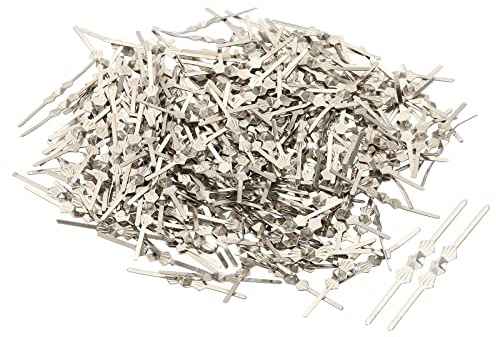 PATIKIL Chandelier Connector Clip, 300 Pack 25mm/1 Length Chandelier Bowtie Pin Replacement for Fastening Crystals Lamp Ceiling Light Parts, Silver
