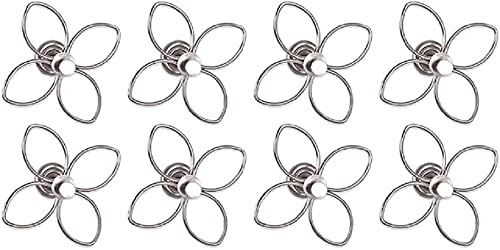 HAKU Wandgarderobe 8er Set edelstahloptik, Metall - Maße: B 21 x H 21 x T 12 cm, Style: Modern